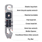Multifunctional Outdoor Survival and Self-defense Ratchet Crowbar Tool EDC Bottle Opener, Multifunctional Ratchet Crowbar