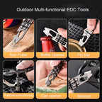 Multifunctional Outdoor Survival and Self-defense Ratchet Crowbar Tool EDC Bottle Opener, Multifunctional Ratchet Crowbar