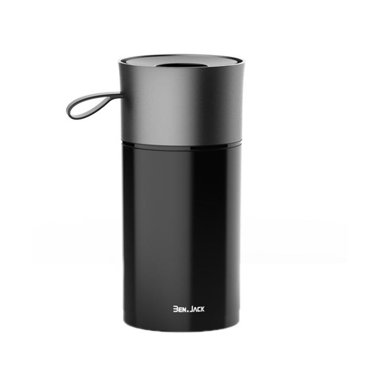 BEN.JACK Cylindrical Car Water Cup Holder Tissue Box, White Red, Black Gray, Black Red