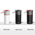 BEN.JACK Cylindrical Car Water Cup Holder Tissue Box, White Red, Black Gray, Black Red