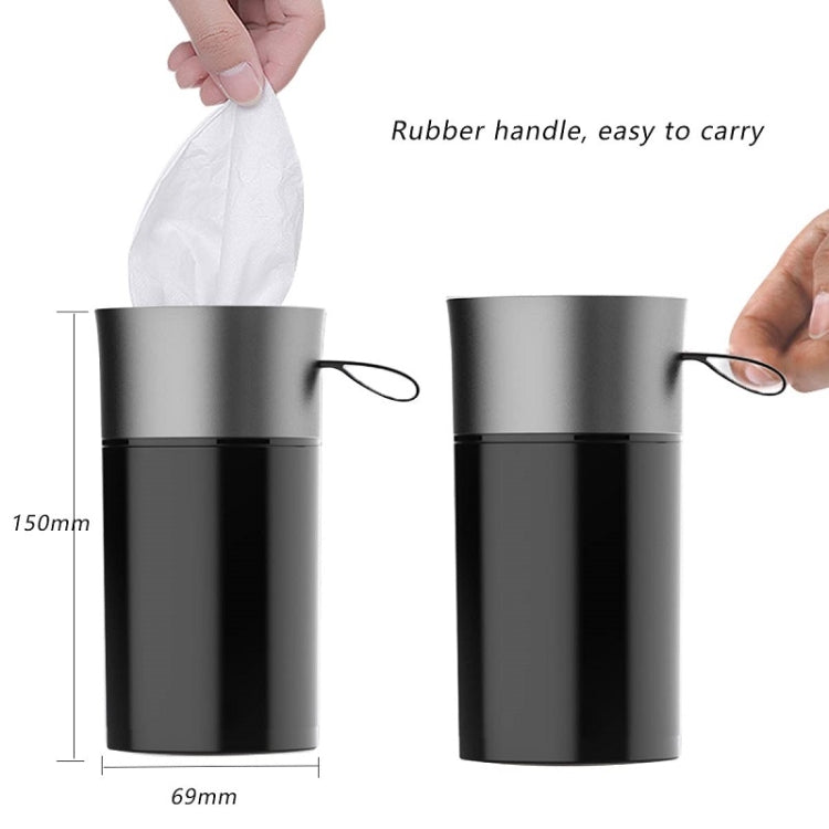 BEN.JACK Cylindrical Car Water Cup Holder Tissue Box, White Red, Black Gray, Black Red