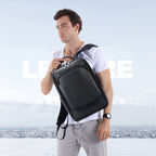 Bopai 61-123311 Large-Capacity First-Layer Cowhide Business Laptop Backpack, 61-123311