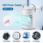CF-516 USB Home Timed Desktop RGB Light Adjustable Spray Humidification Cooler Fan, CF-516