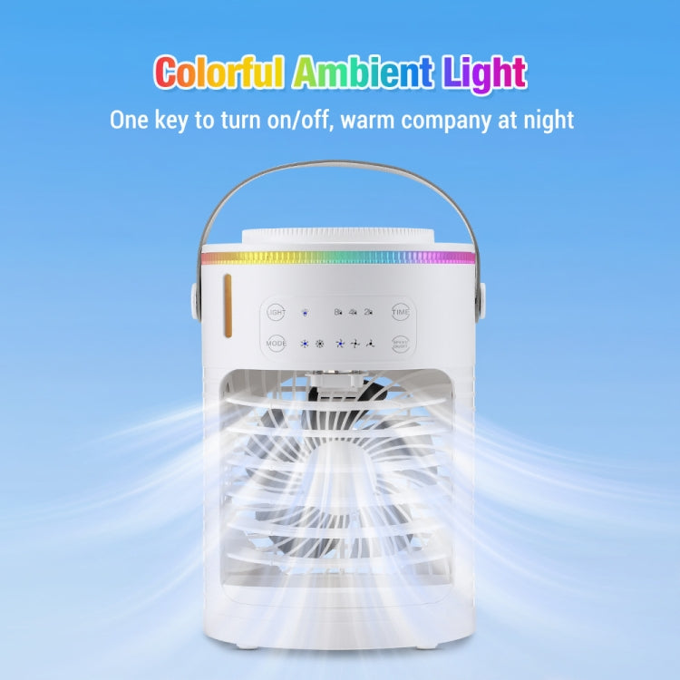 CF-516 USB Home Timed Desktop RGB Light Adjustable Spray Humidification Cooler Fan, CF-516