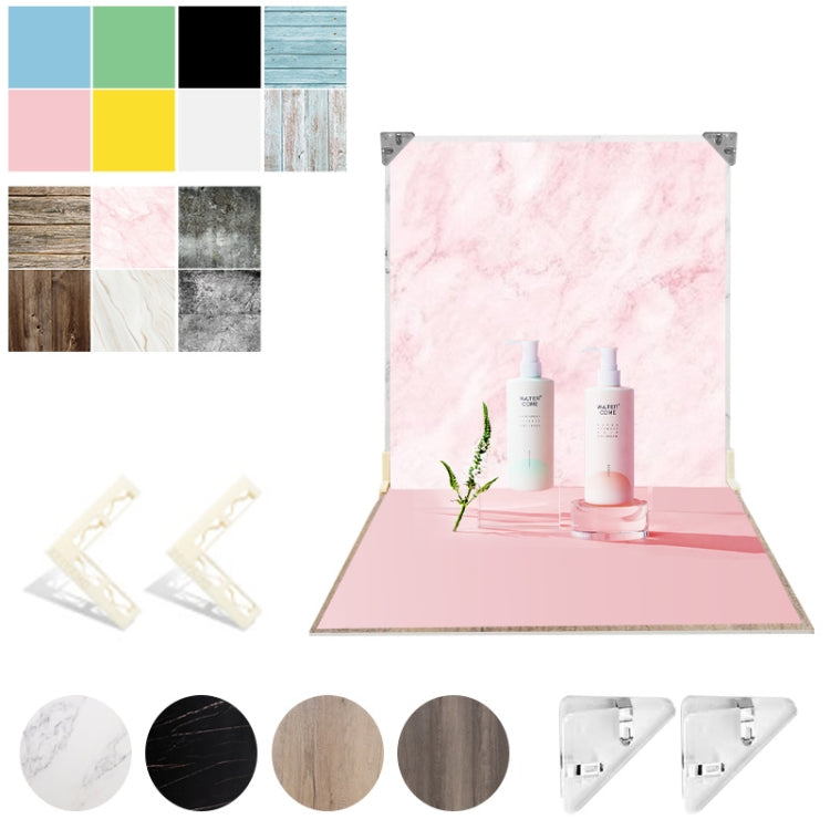 2pcs 60cm Double-Sided Background Board + 7pcs Backdrop Paper Photography Props Set, Set 1, Set 2, Set 3, Set 4, Set 5, Set 6, Set 7
