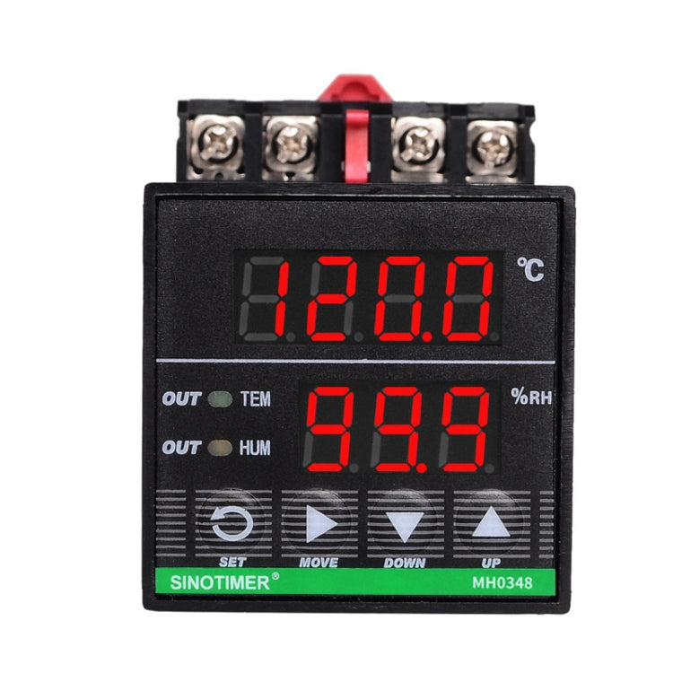 SINOTIMER MH0348-DIN Intelligent High-Precision Temperature Humidity Controller Guide Rail Installation, MH0348-DIN