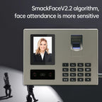 FA03 Intelligent Voice Prompt Face Recognition Fingerprint Attendance Machine, English with US Plug, English with EU Plug, English with UK Plug