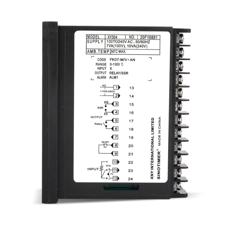 SINOTIMER XY504 Smart Temperature Control Instrument Short Case PID Heating Refrigeration Relay SSR Solid State Output, XY504