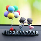 3D Temporary License Plate Removal Ornaments Anti-slip Base