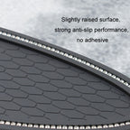 Car Center Console Ornaments Oval Anti-slip Mat, Without Diamond, With Diamond