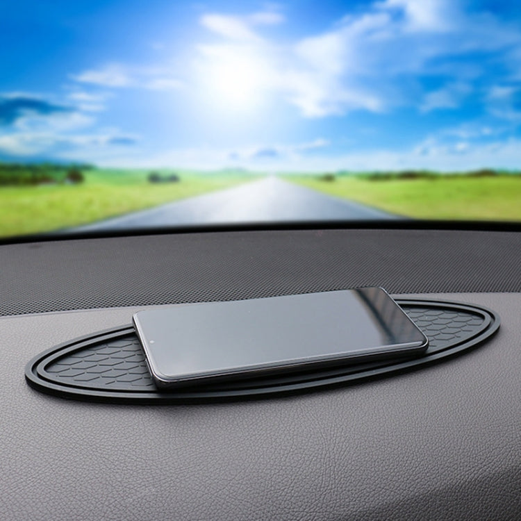 Car Center Console Ornaments Oval Anti-slip Mat, Without Diamond, With Diamond