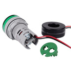 SINOTIMER ST16A Round 22mm LED Digital Signal Light 220V AC Ammeter 0-100A AC Current Indicator Light, ST16A