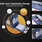 Bopai Large-Capacity Waterproof Business Laptop Backpack With USB+Type-C Port, 61-16311, 61-16311A