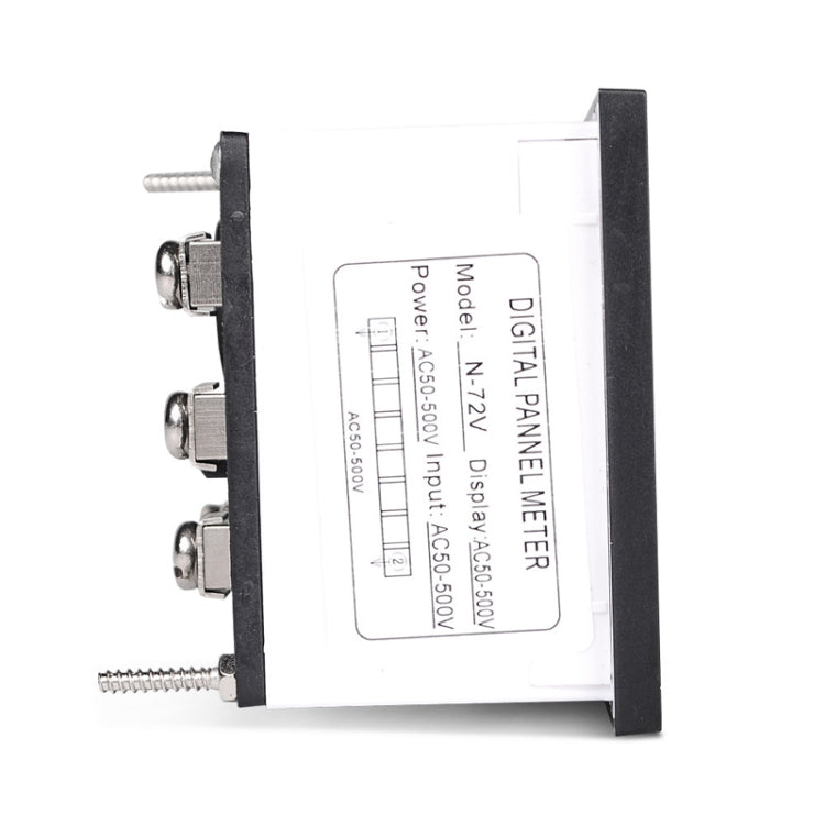 SINOTIMER N-72V AC Voltage Signal Indicator Square Turntable LED Digital Display Voltmeter, N-72V
