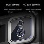 4K HD Optical Dual Lens Digital Camera 50MP Dual Screen Selfie Camera, No Memory, Black, White, Silver