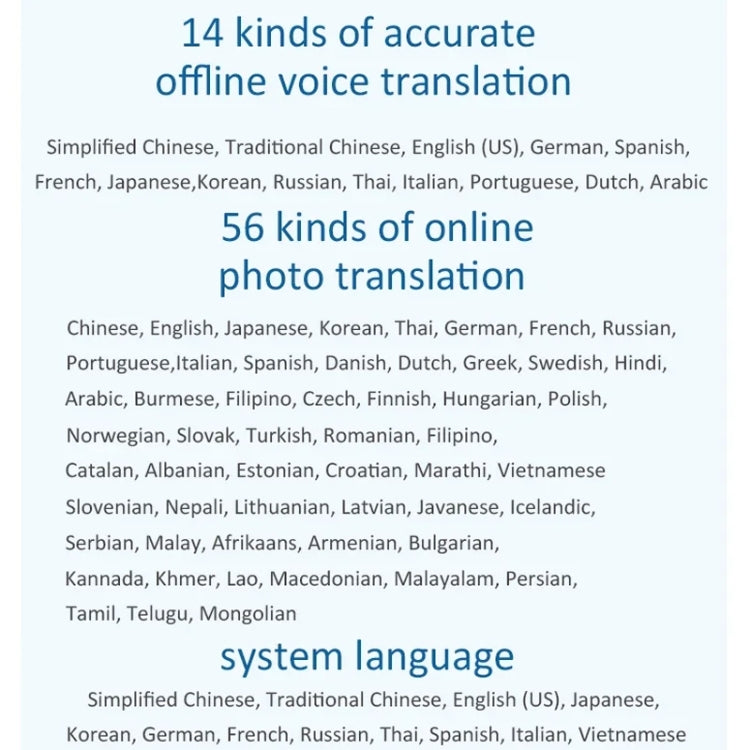 Hishell P40 Smart Translator 135 Languages Voice Intelligent Online Translation Machine Offline Multilanguage Speech Translate, P40