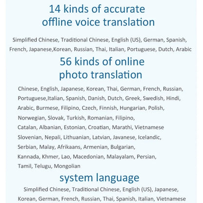 Hishell P40 Smart Translator 135 Languages Voice Intelligent Online Translation Machine Offline Multilanguage Speech Translate, P40