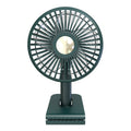 Car Clip-On Rechargeable Electric Oscillating Head Fan With Light