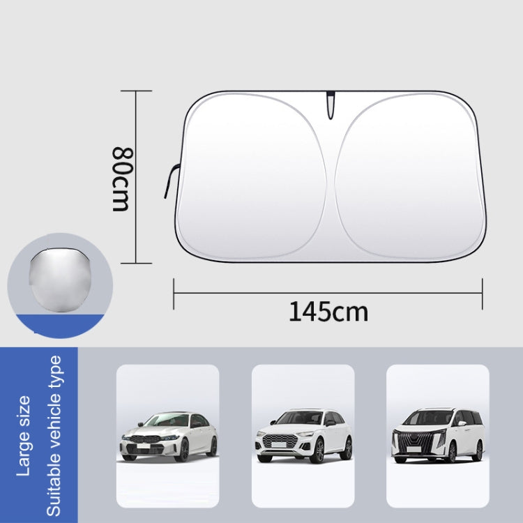 Car Front Windshield Heat Insulation Sun Protection Visor, Front Block 145x80cm, Large Front Baffle + 2 Side Baffles, Large Front Baffle + 4 Side Baffles, Large Front Baffle+4 Side Baffles+1 Rear Baffle, Large Front Baffles + 2 Inclined Blocks         ...