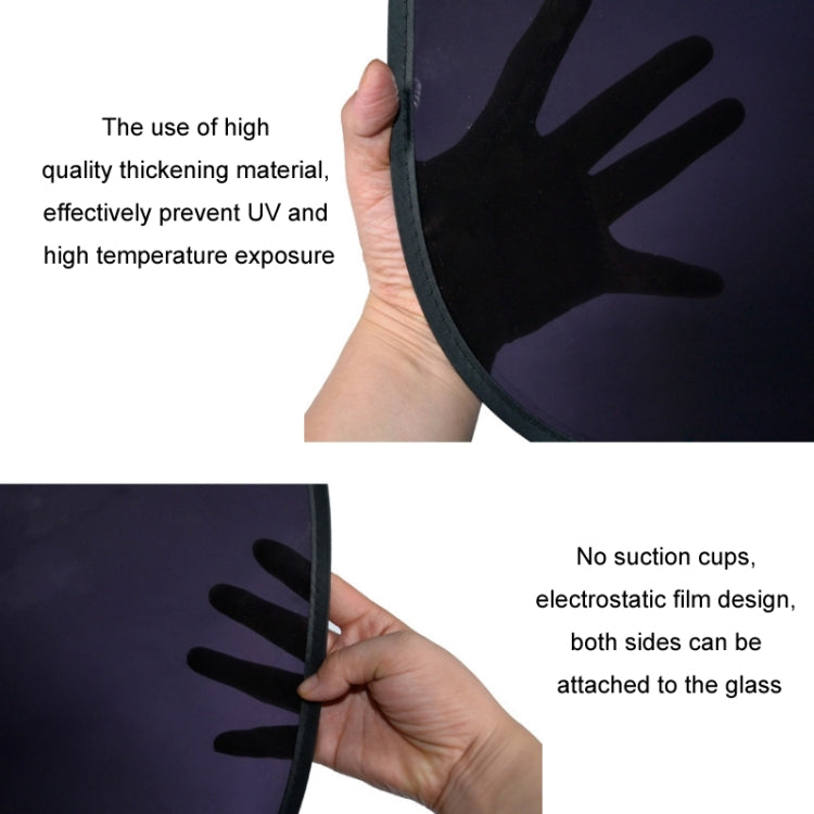 Car Electrostatic Window Folding Light-proof Sun Protection Sunshade, 1pair 44x38cm, 1pair 65x38cm