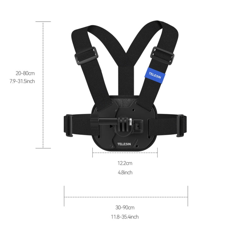 TELESIN S2-CGP-01 Quick-Release Vest Chest Strap Sports Camera Accessories, S2-CGP-01