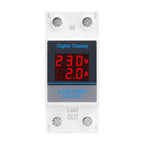 SINOTIMER SDM002 Household DIN Rail Single-Phase AC Dual Display Voltage And Current Meter, 63A Build-In Intestinal Sensor, 100A External Intestinal Sensor
