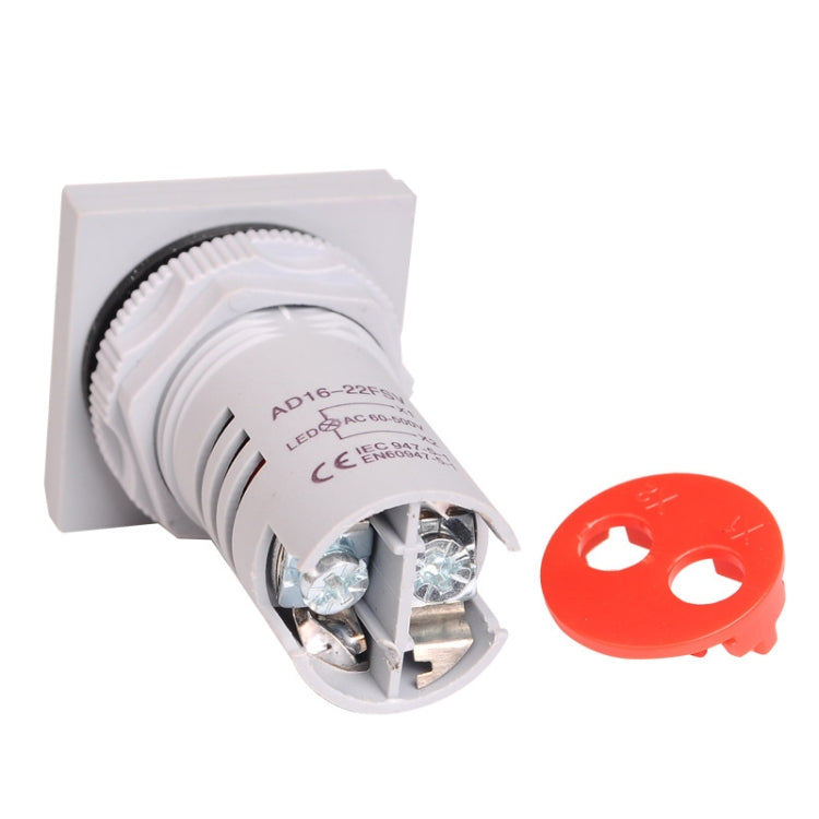 SINOTIMER ST17V AC Voltage Signal Indicator 22mm Square LED Digital Display Voltage Head AC 60-500V, ST17V