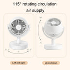 Desktop Air Circulation Fan Household Office Compact Mute Electrical Fan, USB Plug In, Battery Model