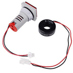 SINOTIMER ST17A Square 22mm LED Digital Display Signal Light AC Current Indicator 0-100A, ST17A