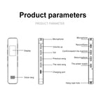 G1 0.96-Inch IPS Color Screen HD Smart Mini Noise Reduction Timer Recorder, 8GB, 16GB, 32GB