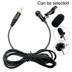 3.5mm Straight Internal Thread Plug Wireless Transmitting Lavalier Microphone, 1.5m