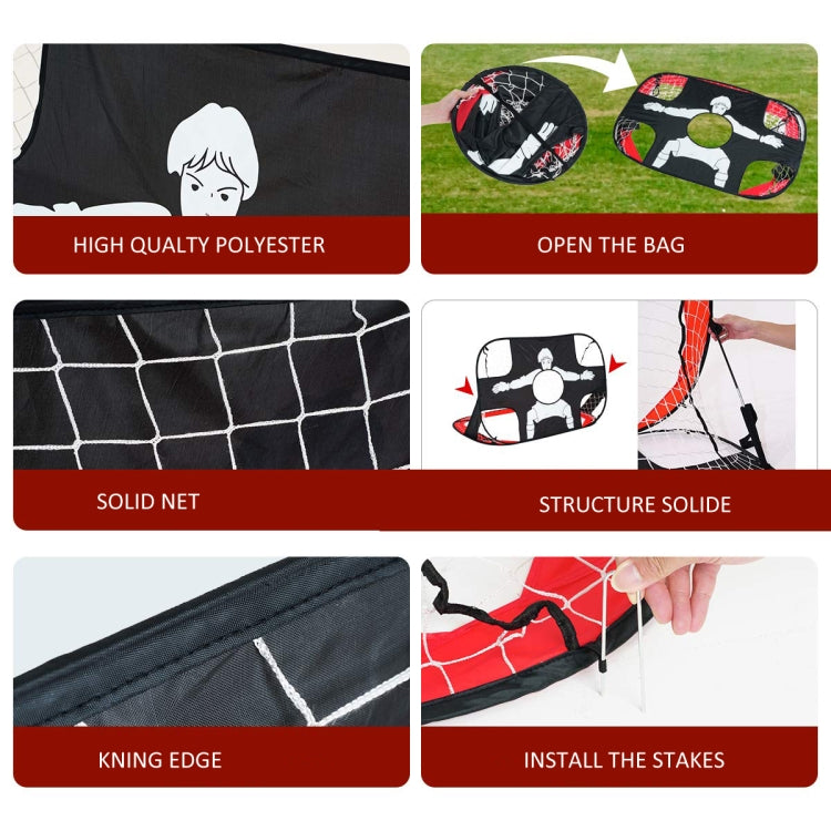 2 In 1 Pop Up Goal Football Training Goal Portable Football Cage For Indoor And Outdoor Use