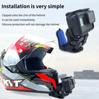 Motorcycle Helmet Chin Clamp Mount for GoPro Hero Series DJI Osmo Action, SJCAM Cameras, Set 1, Set 2