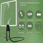 8039-5 LED Light Multifunctional Charging Hanging Neck Handheld Reading Magnifying Glass, 1.8X