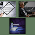 8039-5 LED Light Multifunctional Charging Hanging Neck Handheld Reading Magnifying Glass, 1.8X