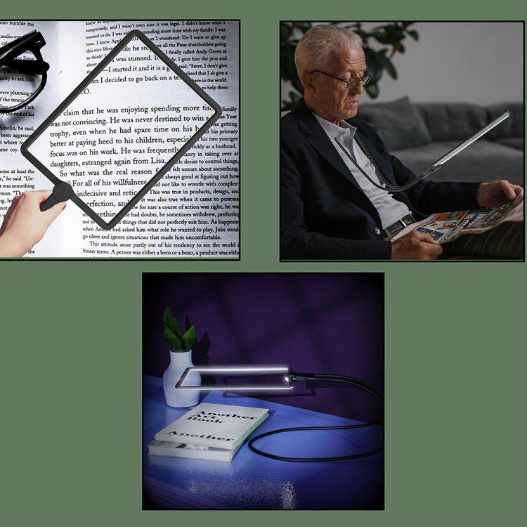 8039-5 LED Light Multifunctional Charging Hanging Neck Handheld Reading Magnifying Glass, 1.8X