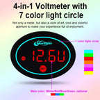 Morfayer Locomotive Multi-function Voltmeter, Red, Voltmeter Function, 2 in 1, 4 in 1, 4 in 1 With 7 Color Aperture