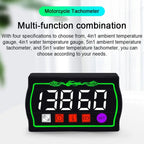 Morfayer Locomotive Intelligent Multi-function Tachometer, 4 in 1 Ambient Temperature Gauge, 4 in 1 Water Temperature Meter, 5 in 1 Ambient Temperature Tachometer, 5 in 1 Water Temperature Tachometer