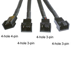 Computer PWM Temperature Control Cooling Fan Extension Cable Chassis HUB Connector, 0.27m