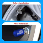 4pcs /Set Car Tire Capsule Aluminum Alloy Screw Dustproof Valves, Black, Red, Blue