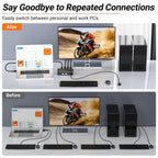 KC-KM434B USB3.0 4 Port USB Shared Device 4 Port Printer Sharing Device Keyboard Mouse Switch, KC-KM434B