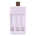 USB 3-Slot Battery Charger Universal Charger For Toys With AA / AAA Rechargeable Batteries, USB 3 Slots