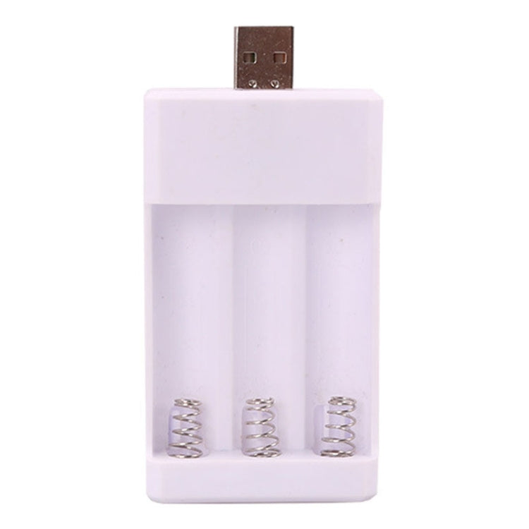 USB 3-Slot Battery Charger Universal Charger For Toys With AA / AAA Rechargeable Batteries, USB 3 Slots
