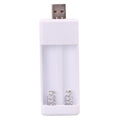 Directly Inserted 2 Slots USB AA / AAA Rechargeable Battery Charger, USB 2 Slots