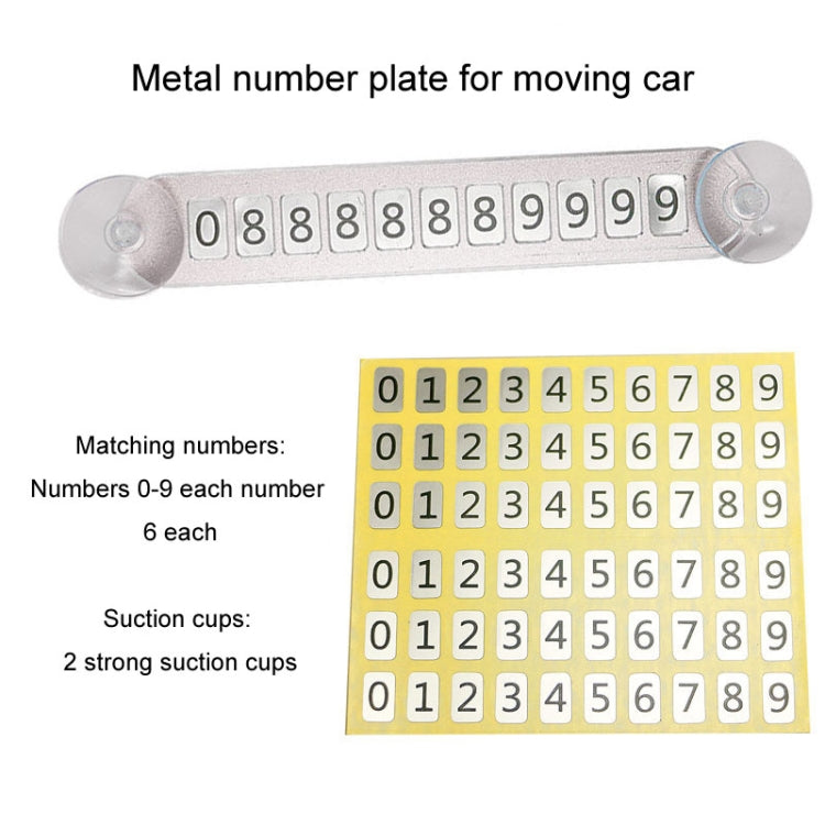 Parking Number Plate Aluminum Alloy Lightweight Simple Temporary Parking Plate