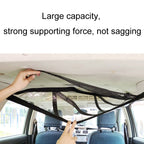 SUV Ceiling Storage Net Car Roof Mesh Storage Bag Suitable For 3-handle Models, Transparent PVC+Reinforcement Webbing, Extra Large Size