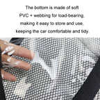 SUV Ceiling Storage Net Car Roof Mesh Storage Bag Suitable For 3-handle Models, Transparent PVC+Reinforcement Webbing, Extra Large Size