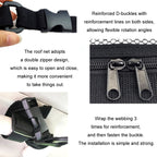 SUV Ceiling Storage Net Car Roof Mesh Storage Bag Suitable For 3-handle Models, Transparent PVC+Reinforcement Webbing, Extra Large Size