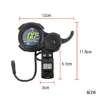Scooter Meter for VSETT ZERO 10 / 8X / 10X / Z8PRO, 6 Pin