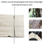 Stainless Steel Hand-pulled Wire Saw Rope Outdoor Camping Survival Equipment Saw, Orange 70cm, Black 70cm, Black 63cm, Orange 63cm